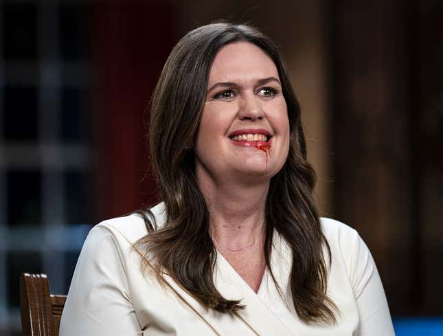 Image for article titled Sarah Huckabee Sanders Eats A Kid